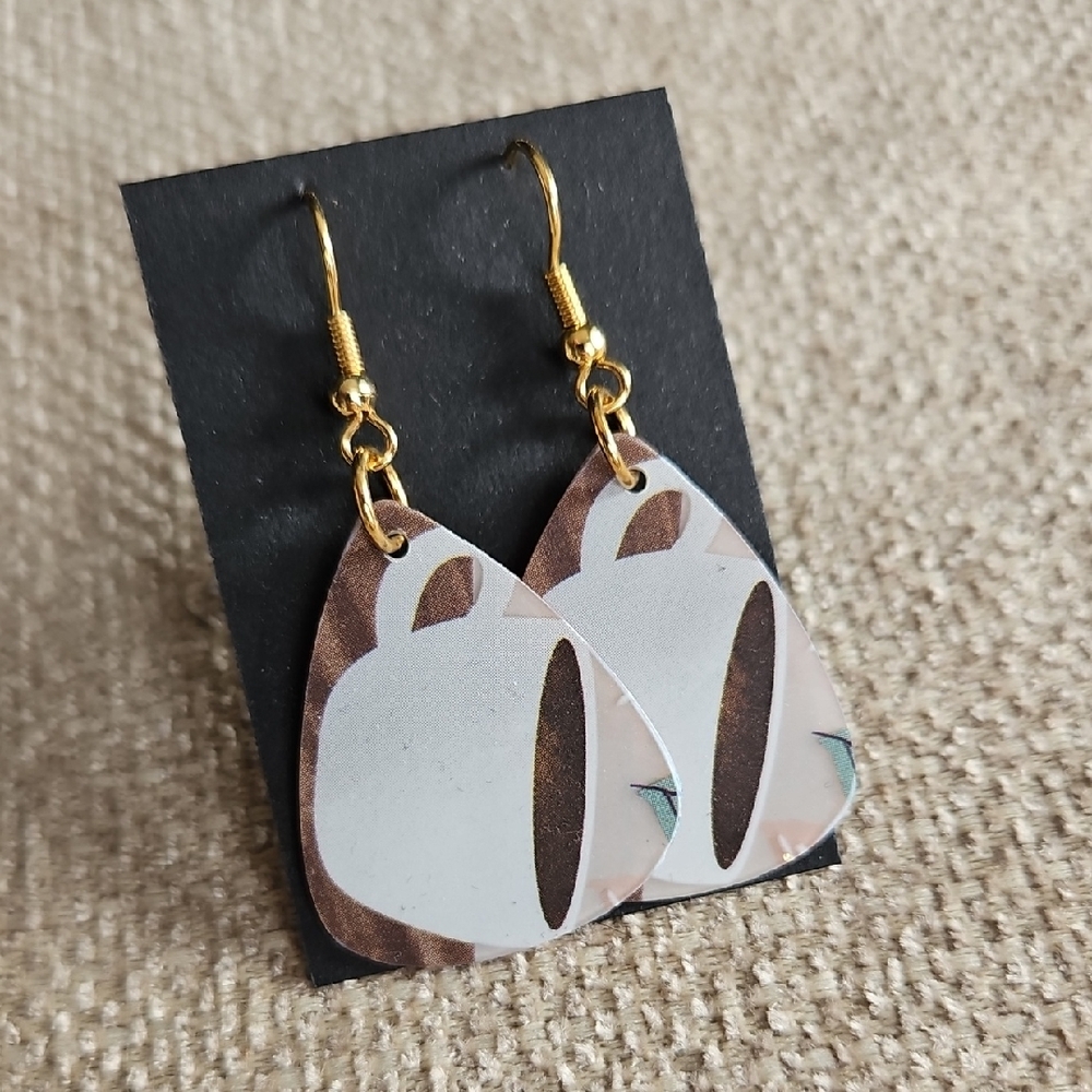 Starbucks Gift Card Guitar Pick Earrings